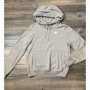 Vintage 80’s NIKE Cowl Neck Pullover Hoodie Women's XS Grey Sweatshirt
